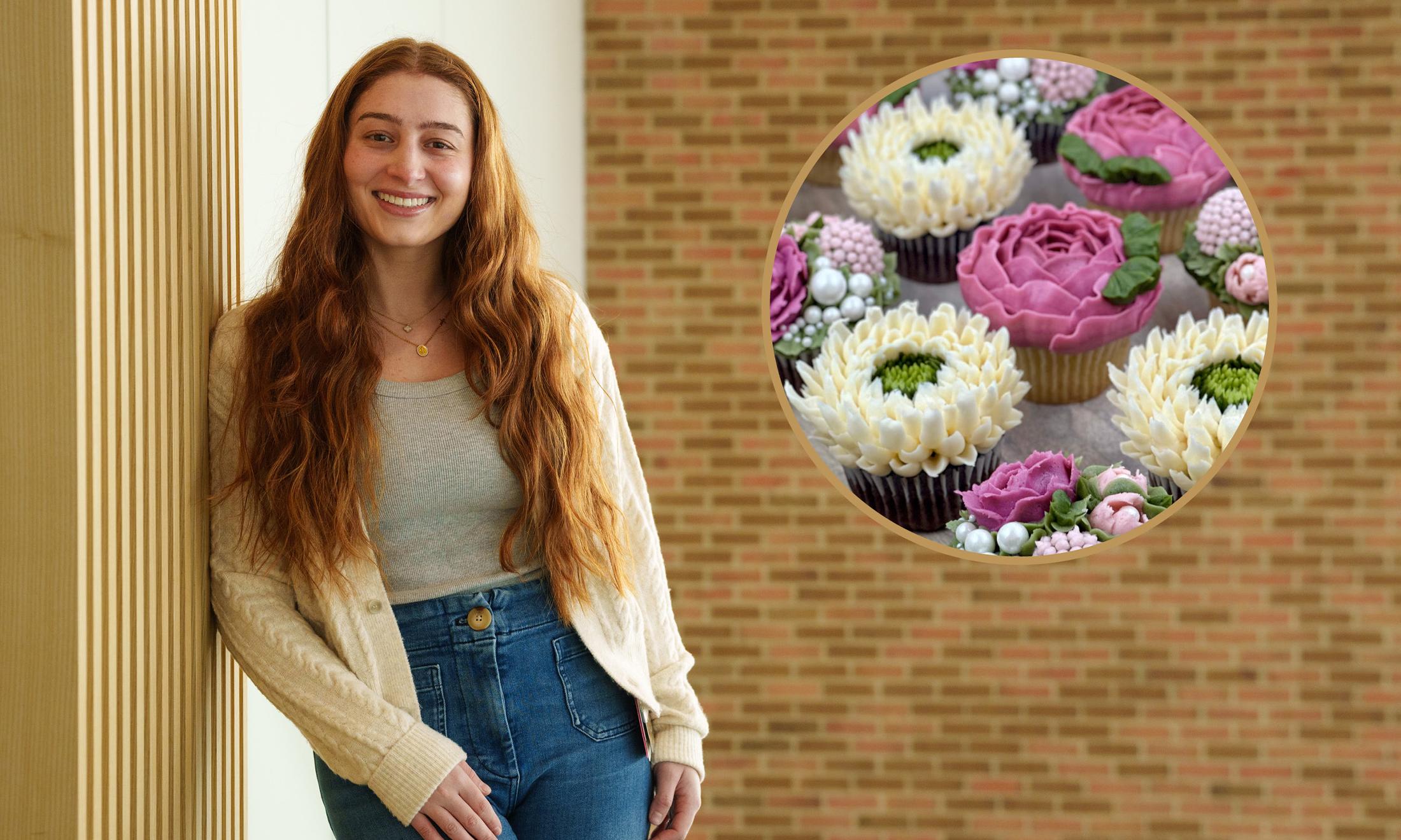 An image of Annabel Shaffou and cupcakes